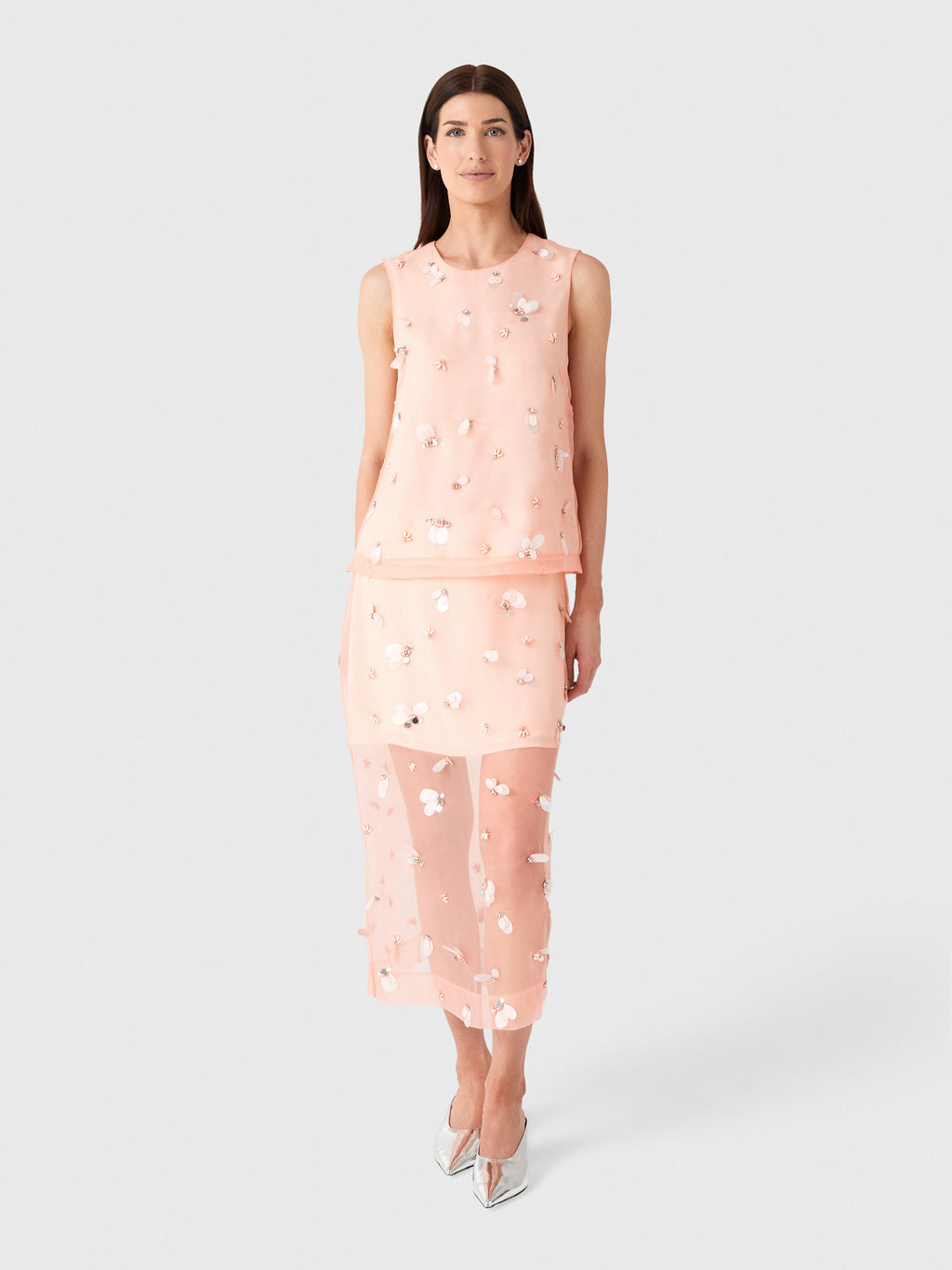 Simkhai Women's Celia Embellished Organza Top - Saint Bernard