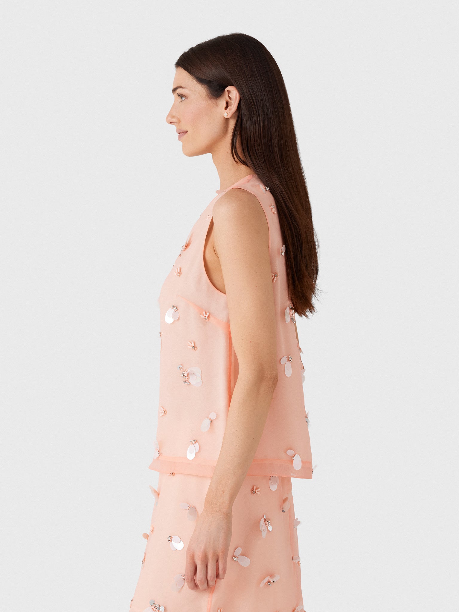 Simkhai Women's Celia Embellished Organza Top