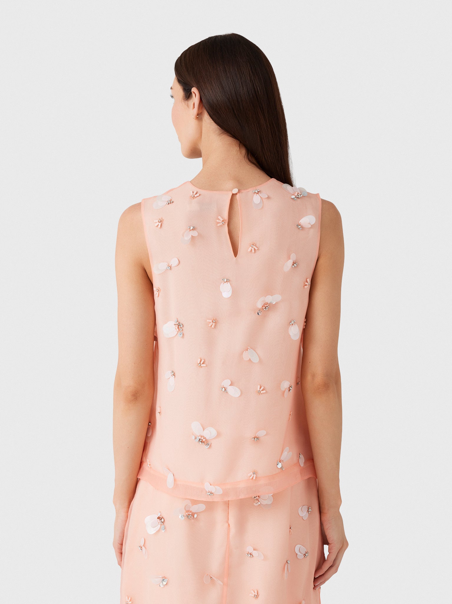 Simkhai Women's Celia Embellished Organza Top