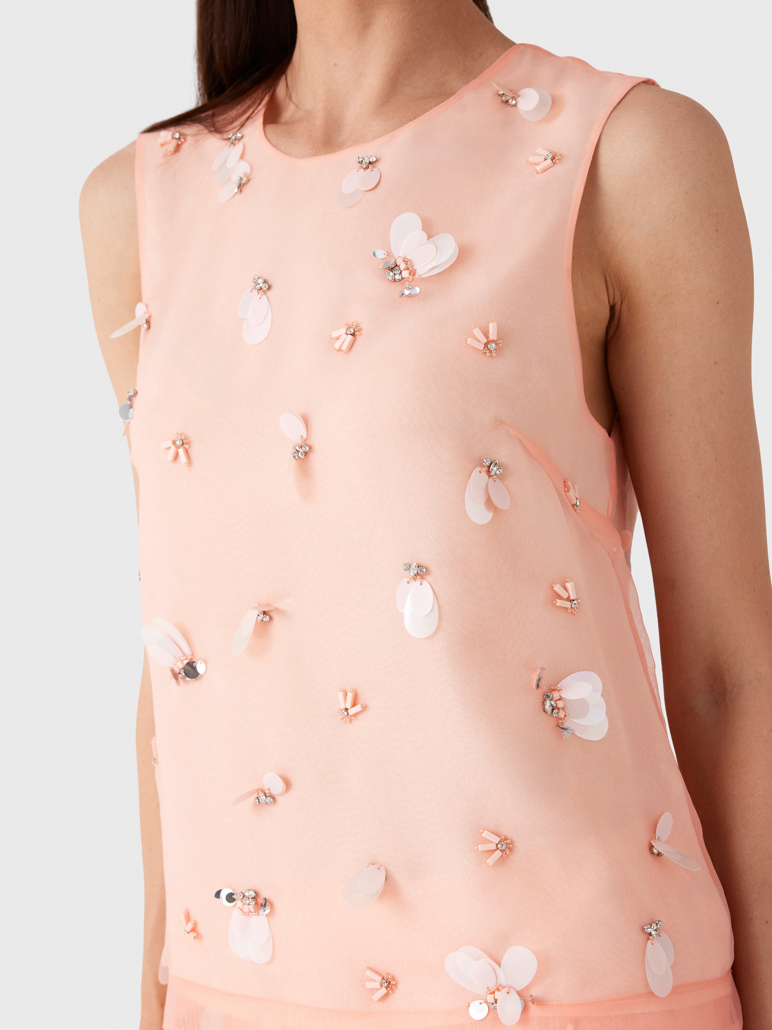 Simkhai Women's Celia Embellished Organza Top - Saint Bernard