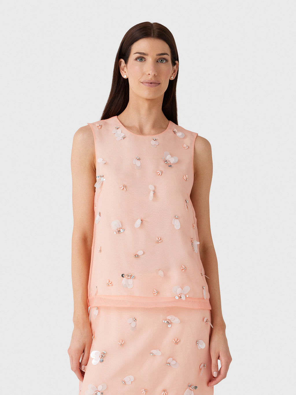 Simkhai Women's Celia Embellished Organza Top