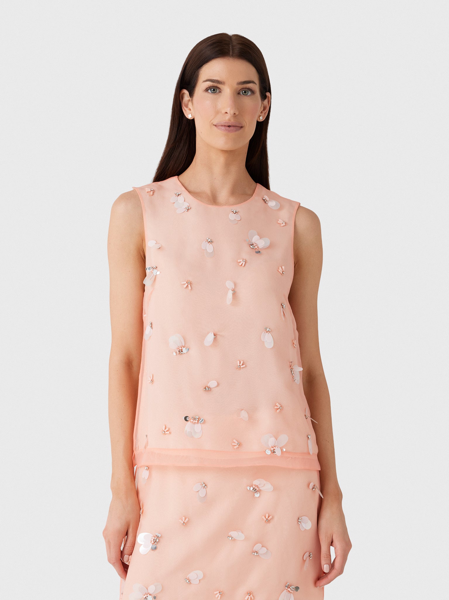 Simkhai Women's Celia Embellished Organza Top