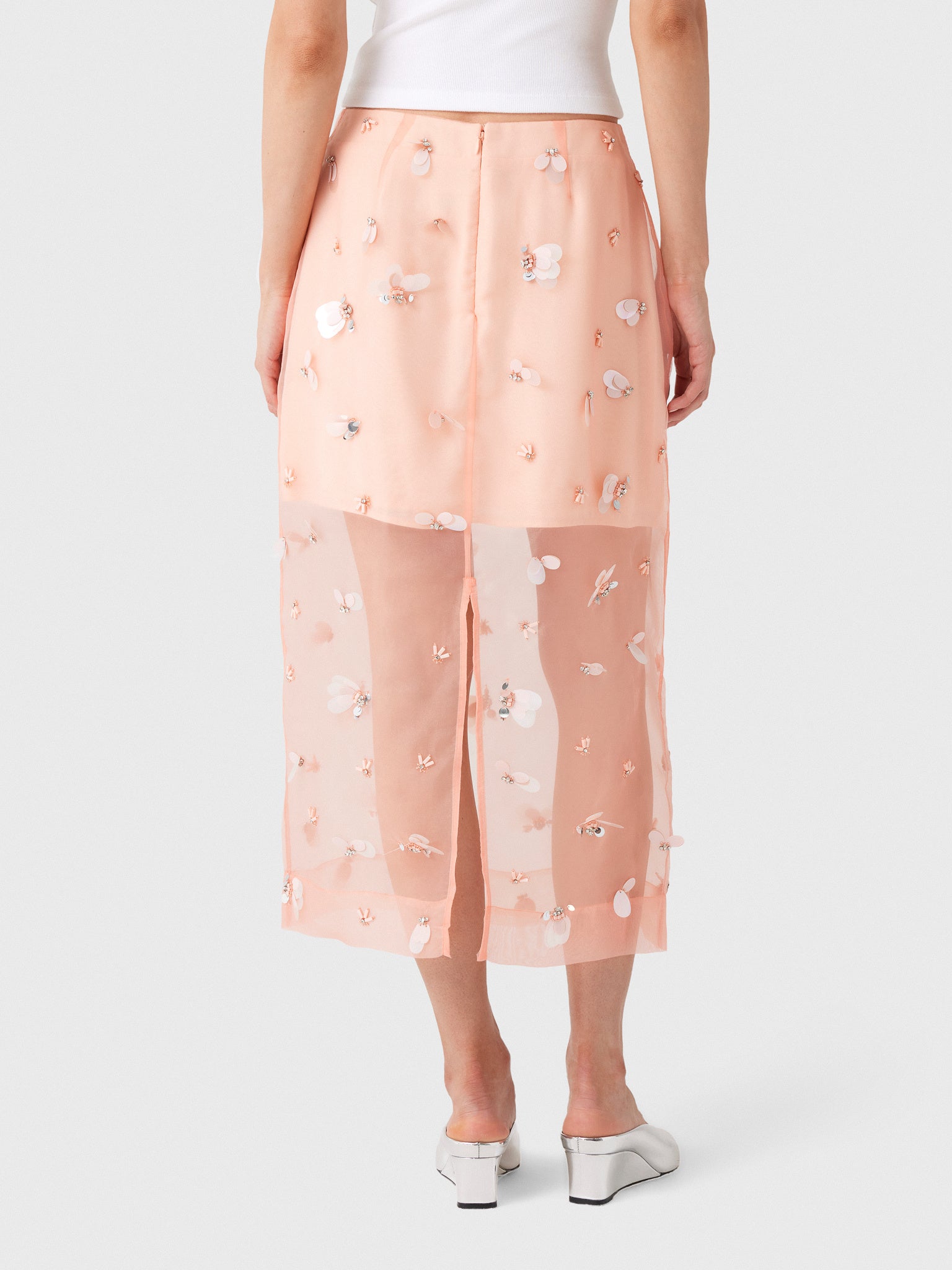 Simkhai Women's Delilah Embellished Organza Midi Skirt - Saint Bernard