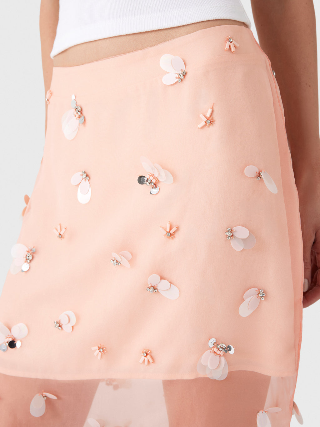 Simkhai Women's Delilah Embellished Organza Midi Skirt - Saint Bernard