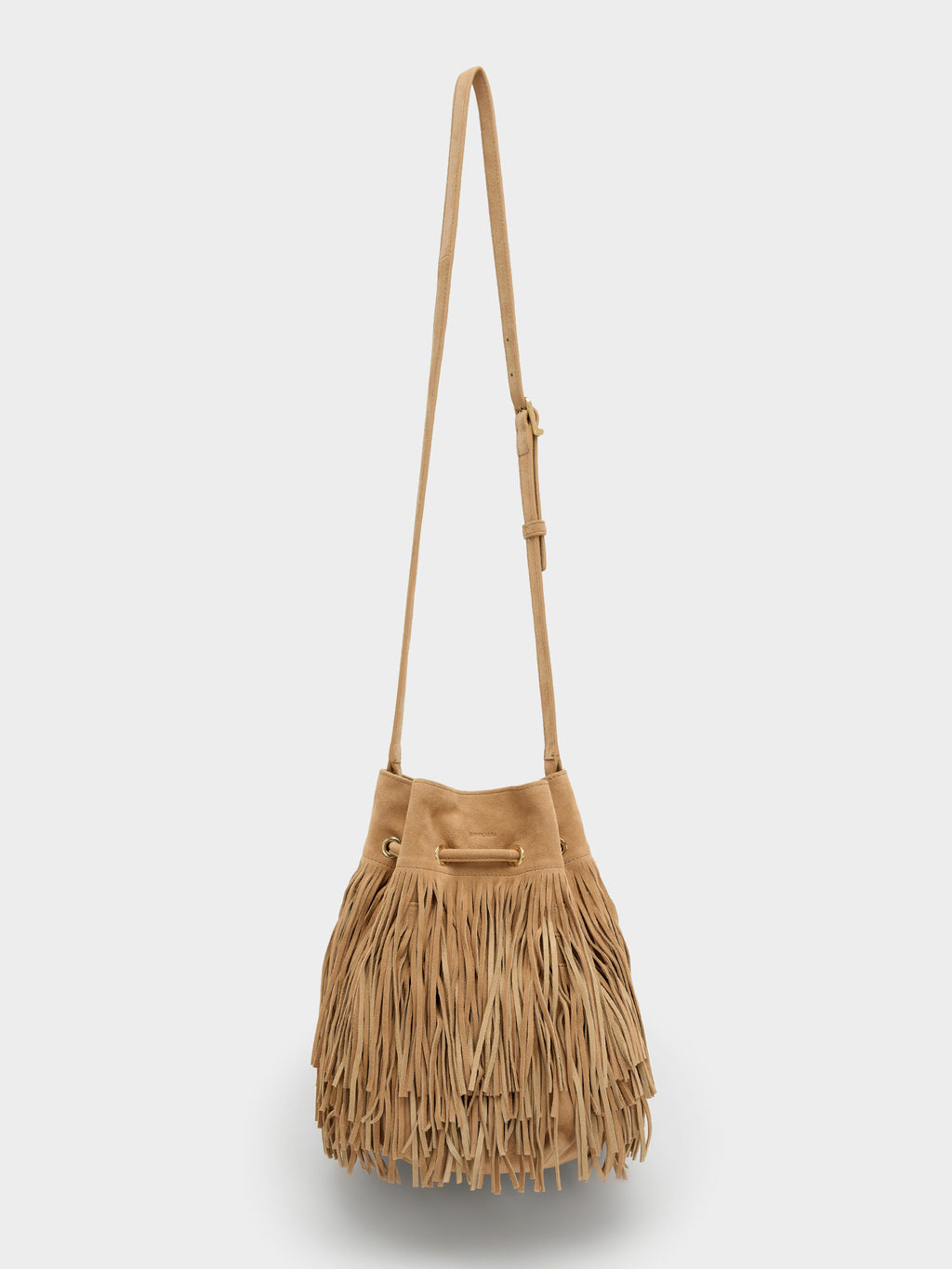 Simkhai Marena Suede Drawstring Crossbody Bag - Saint Bernard