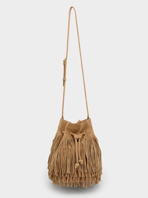 Simkhai Marena Suede Drawstring Crossbody Bag