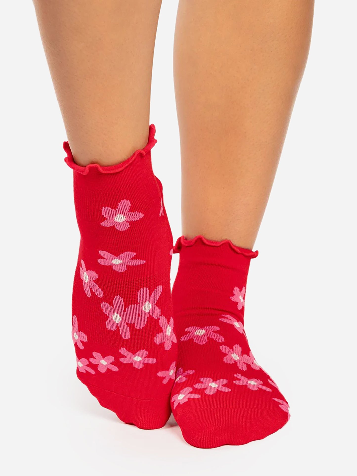 Pointe Studio Women's Bloom Quarter Grip Socks - Saint Bernard