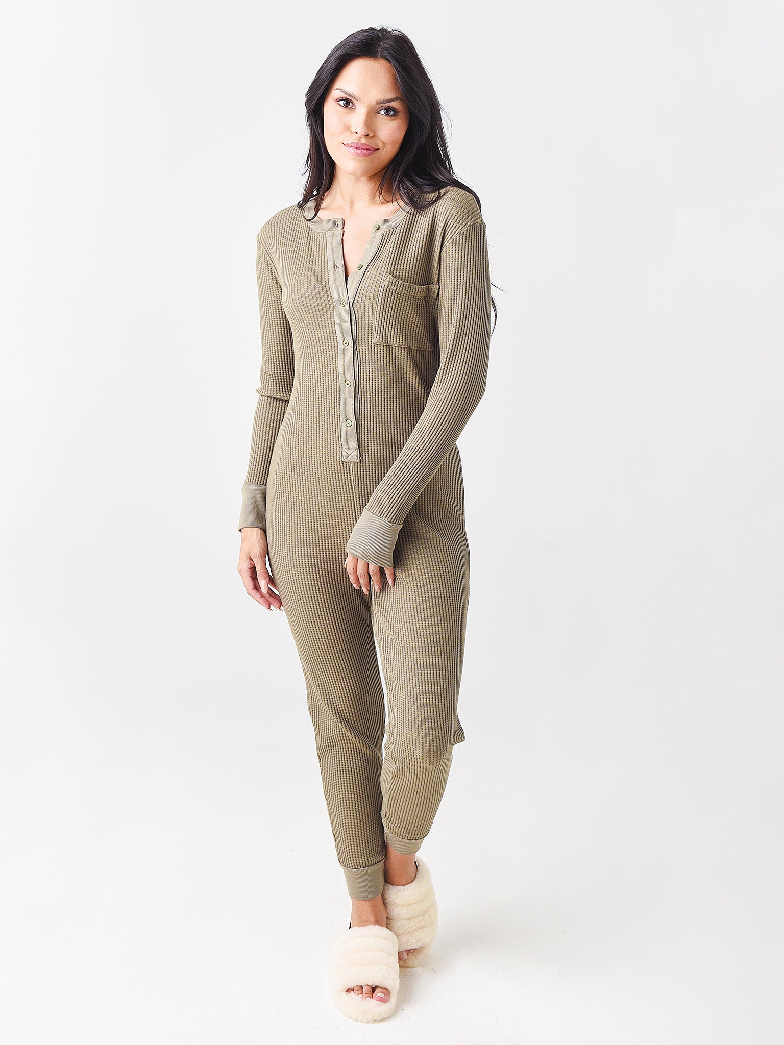 Stateside Women's Luxe Thermal Onesie - Saint Bernard