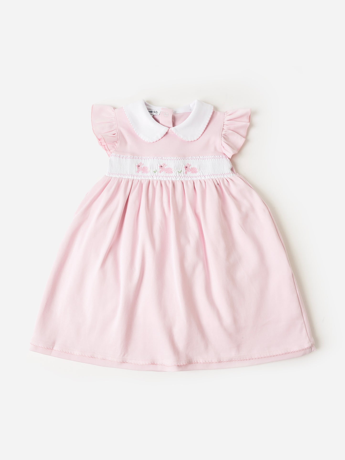 Magnolia Baby Girls' Pastel Bunny Classics Smocked Dress