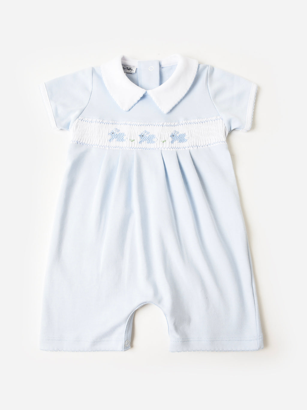 Magnolia Baby Baby Boys' Pastel Bunny Classics Smocked Playsuit - Saint Bernard