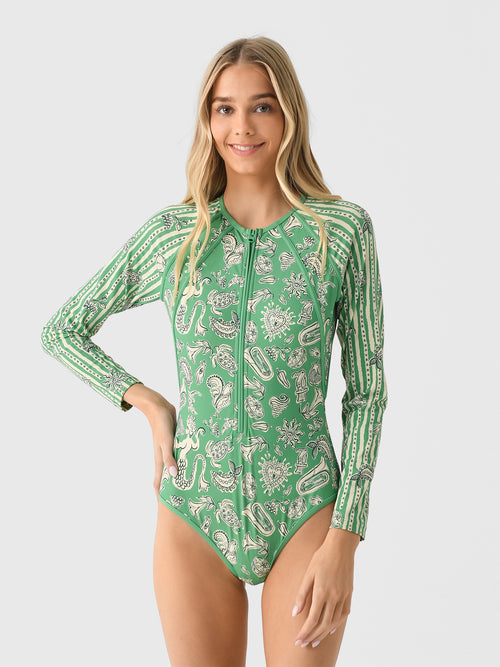 Alemais Women's Lula Long Sleeve One-Piece Swimsuit