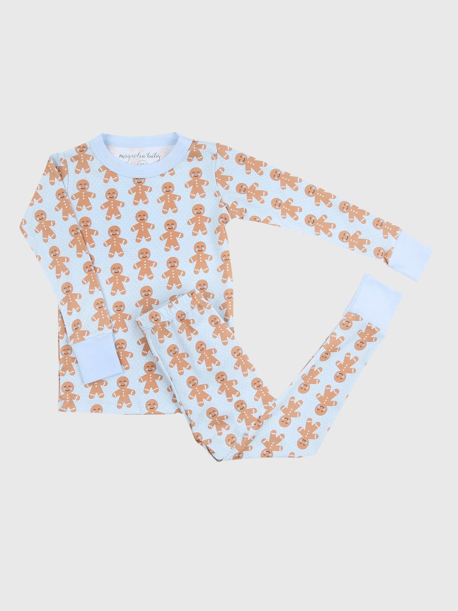 Magnolia Baby Boys' Gingerbread Kisses Long Pajama Set - Saint Bernard