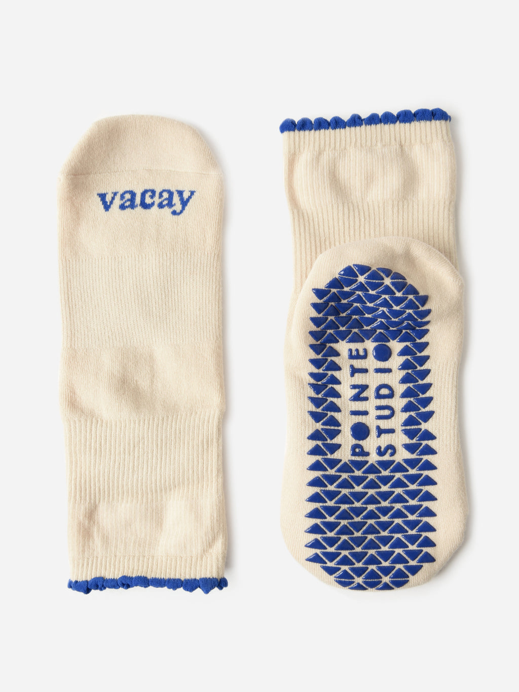 Pointe Studio Women's Mental Vacay Ankle Grip Socks - Saint Bernard