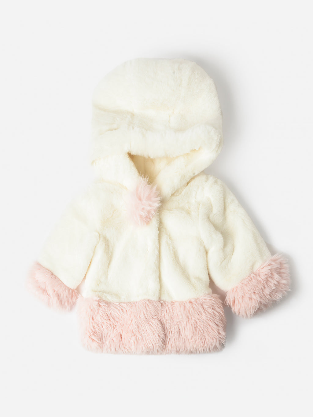 Widgeon Girls' Faux Fur Shag Contrast Coat - Saint Bernard