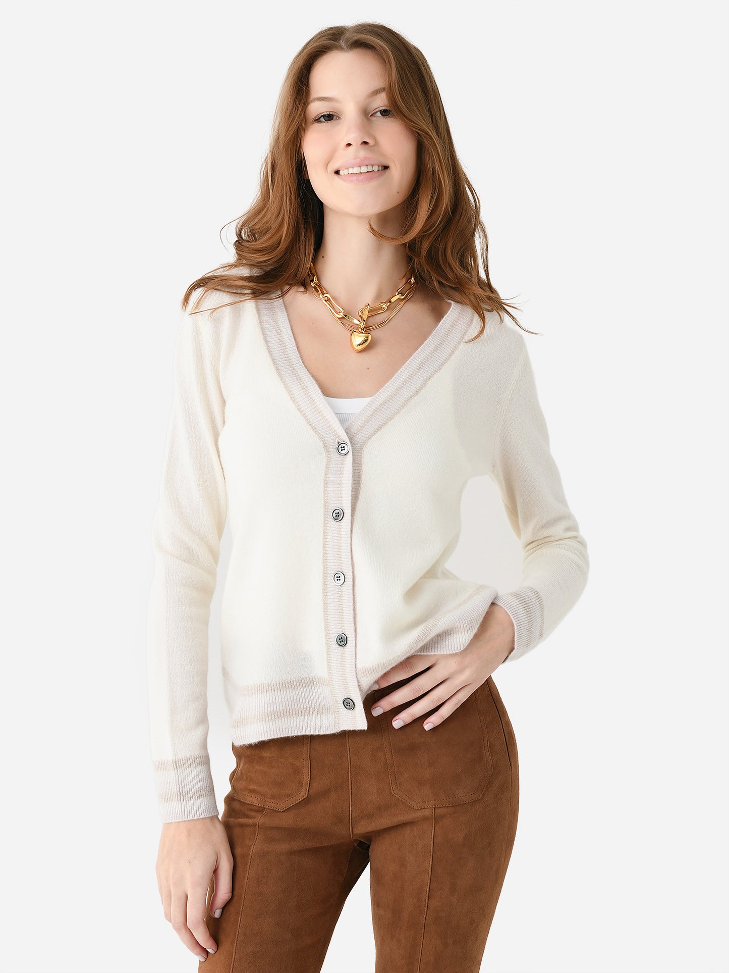 Eche Women's Cashmere Cardigan - Saint Bernard