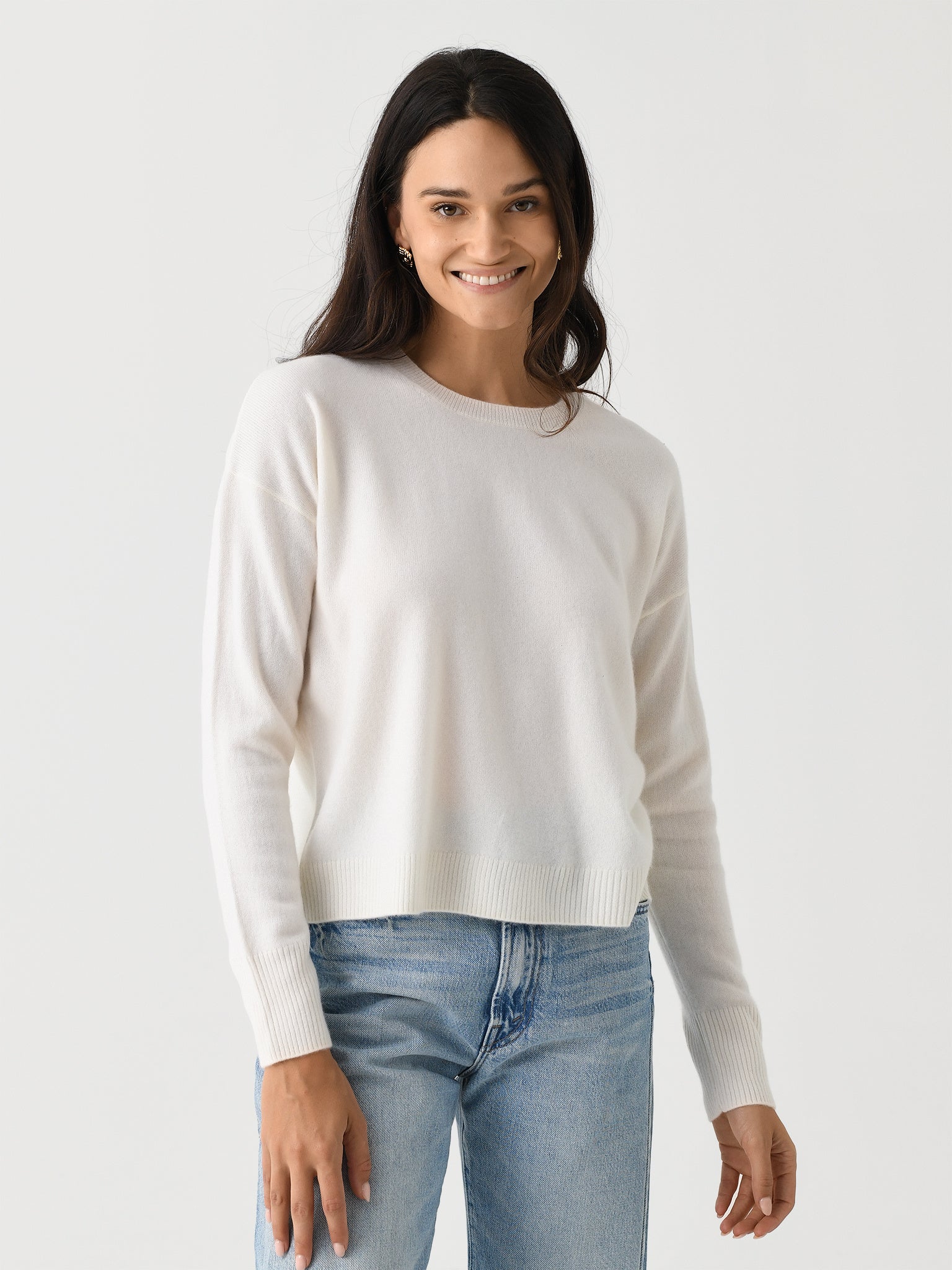 Eche Women's Cashmere Crew Sweater - Saint Bernard