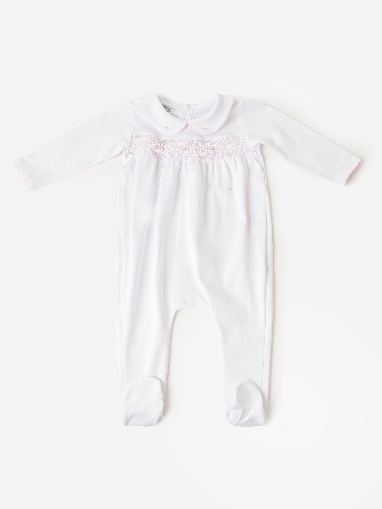 Magnolia Baby Baby Girls' Lily + Lucas Smocked Collared Footie