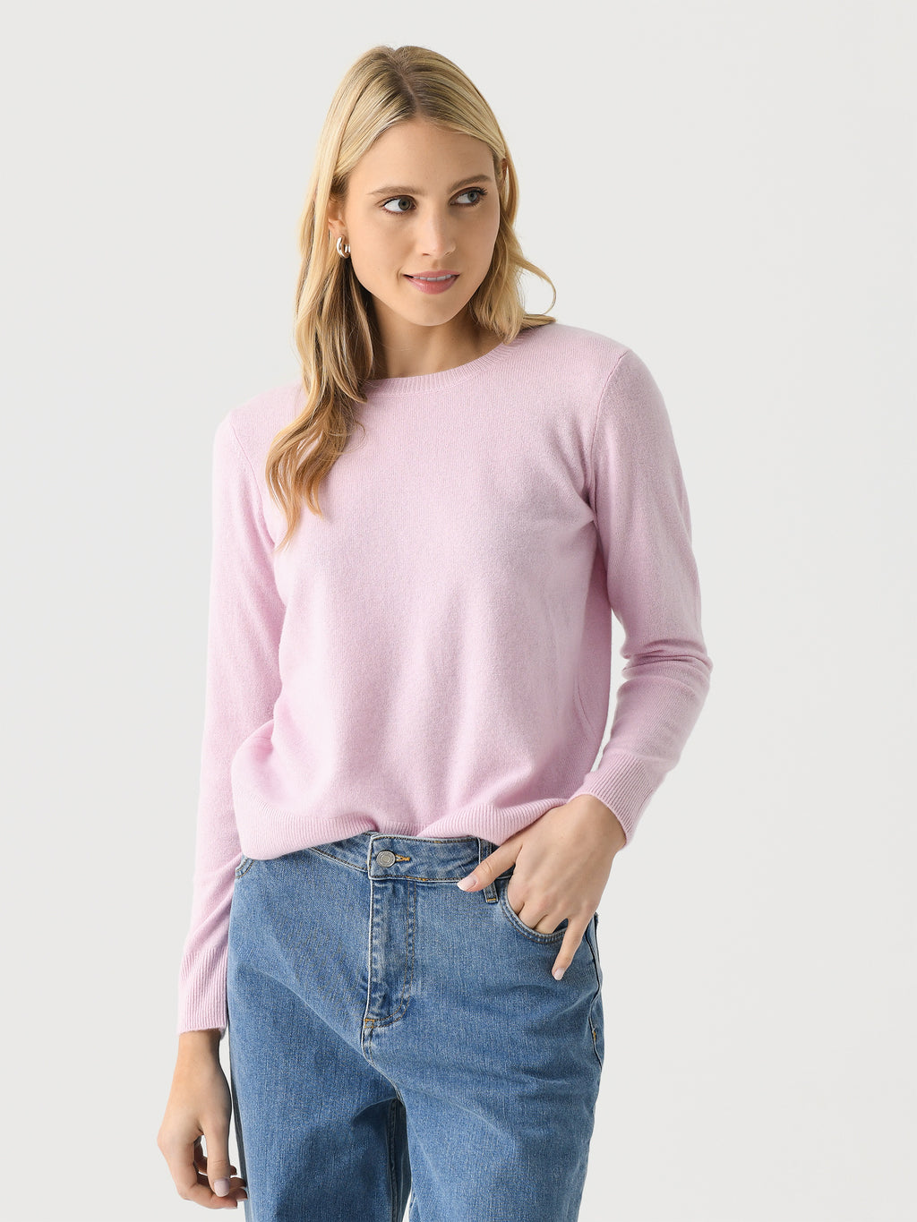 J Society Women's Lurex Crew Sweater - Saint Bernard