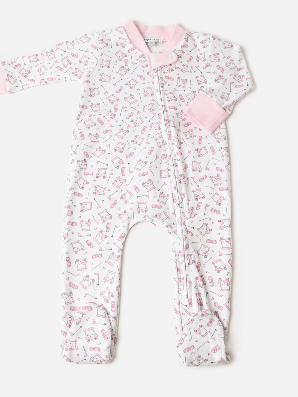 Magnolia Baby Baby Girls' Putting Around Zip Footie - Saint Bernard