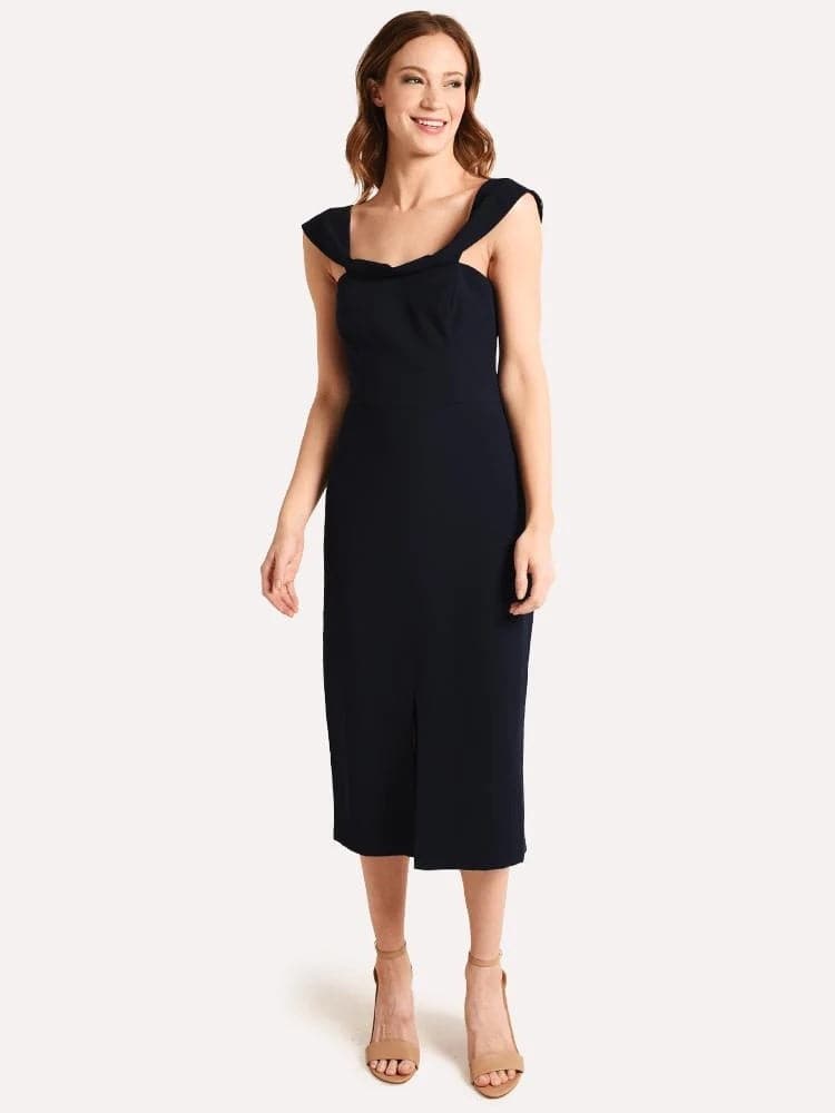 ML Monique Lhuillier Women's Off The Shoulder Mini Dress - Saint Bernard