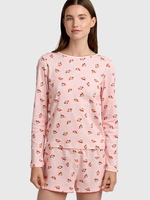 Cozyland Women's Ellie Shortie Pajama Set - Saint Bernard