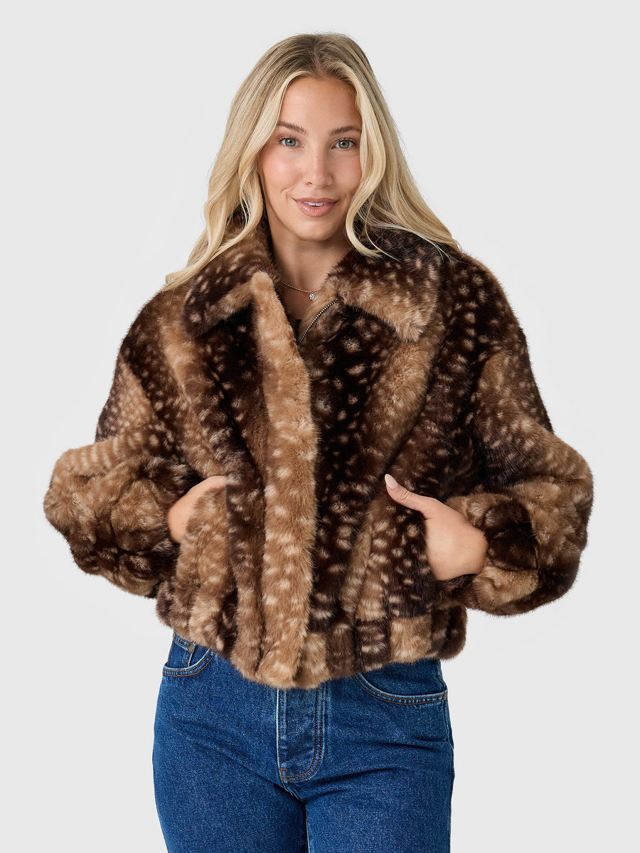Studio AR Women's Lucy Faux Fawn Jacket