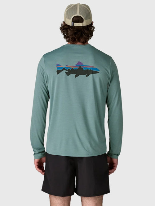 Patagonia Men's Fitz Roy Trout Long-Sleeve Capilene Cool Daily Shirt