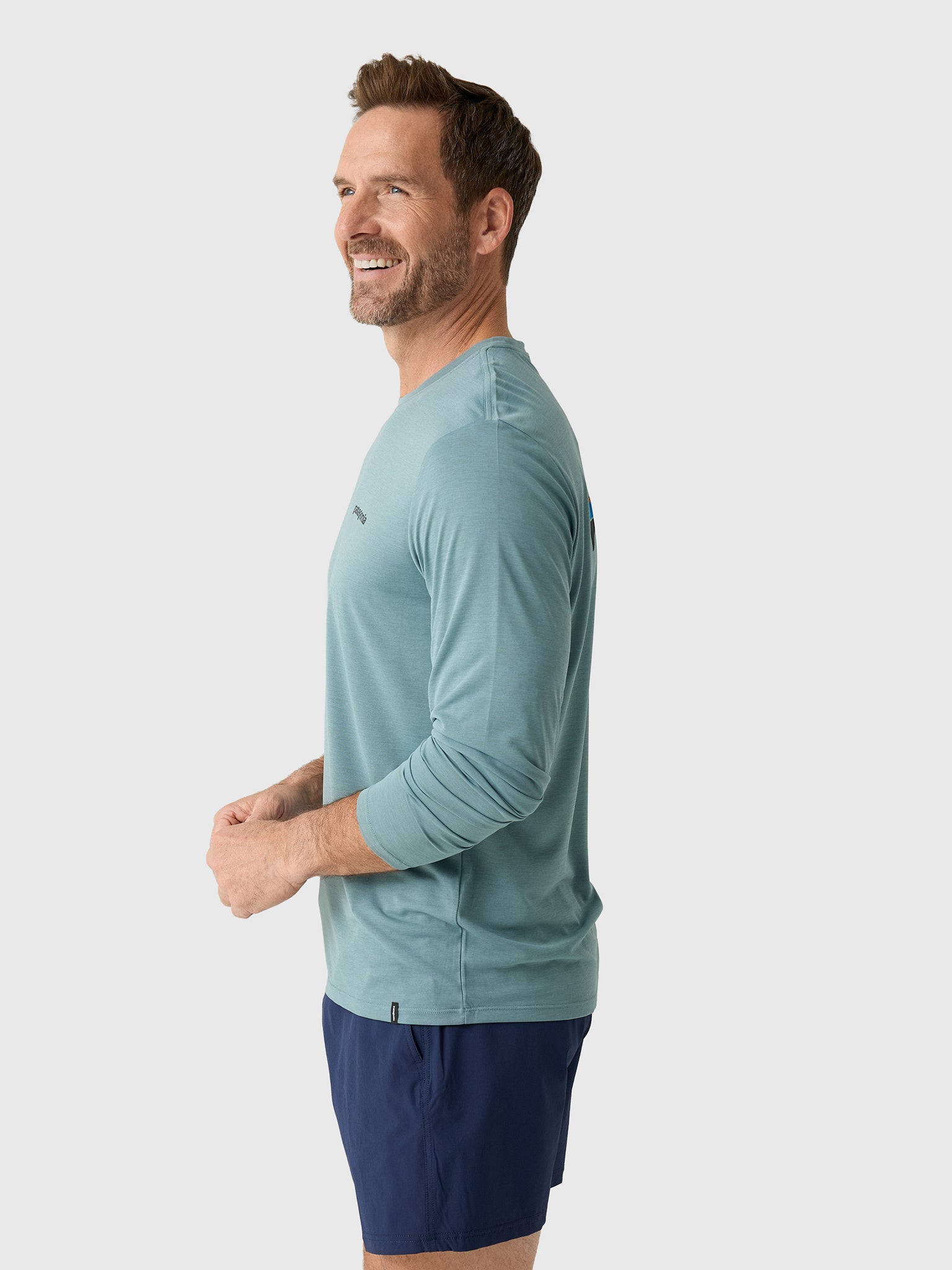 Patagonia Men's Fitz Roy Trout Long-Sleeve Capilene Cool Daily Shirt - Saint Bernard