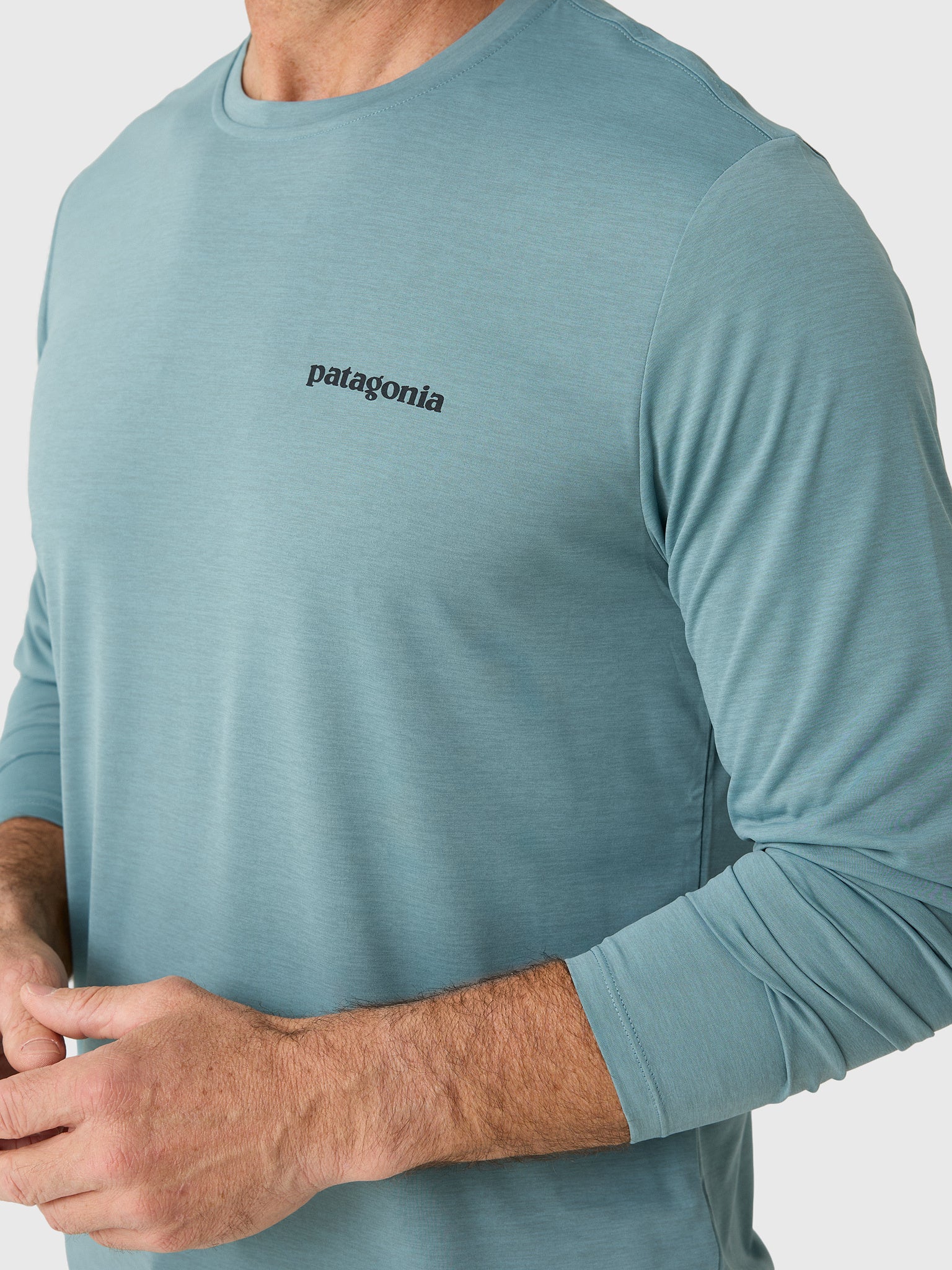 Patagonia Men's Fitz Roy Trout Long-Sleeve Capilene Cool Daily Shirt - Saint Bernard