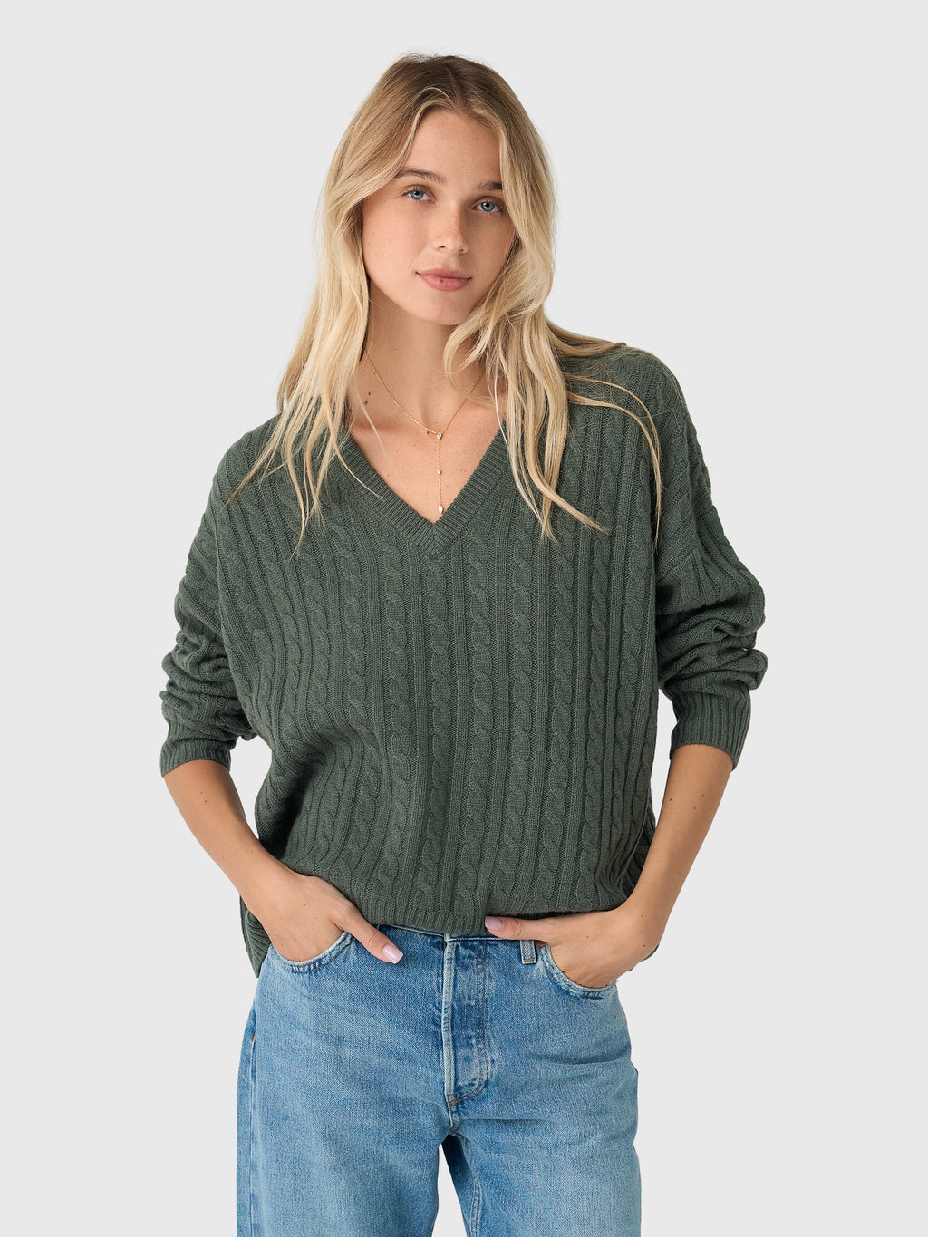 Jenni Kayne Women's Nell V-Neck Sweater - Saint Bernard