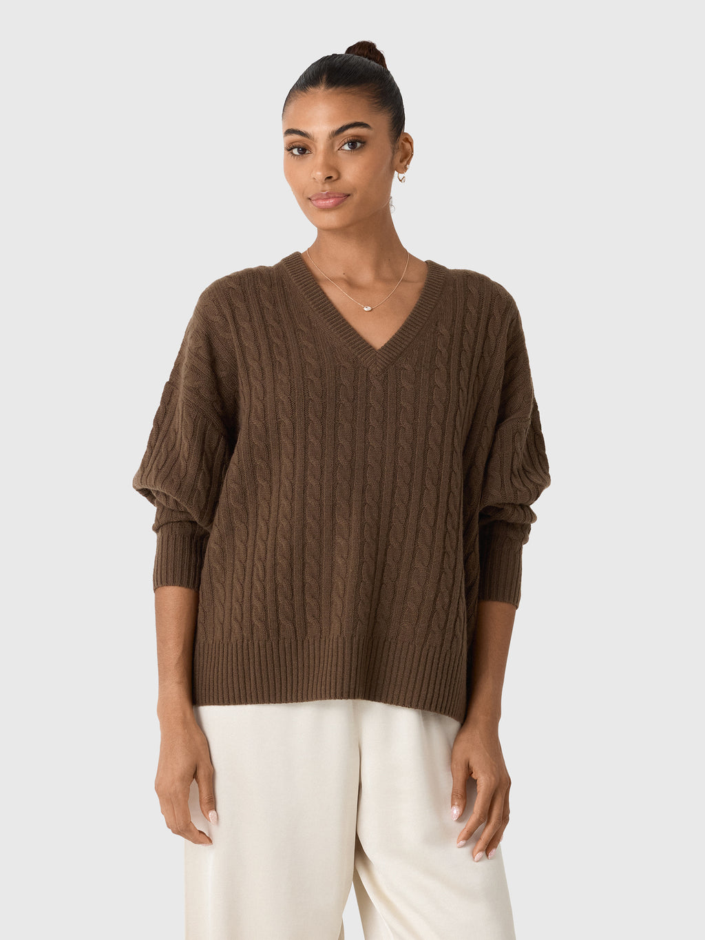 Jenni Kayne Women's Nell V-Neck Sweater - Saint Bernard