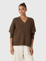 Jenni Kayne Women's Nell V-Neck Sweater - Saint Bernard