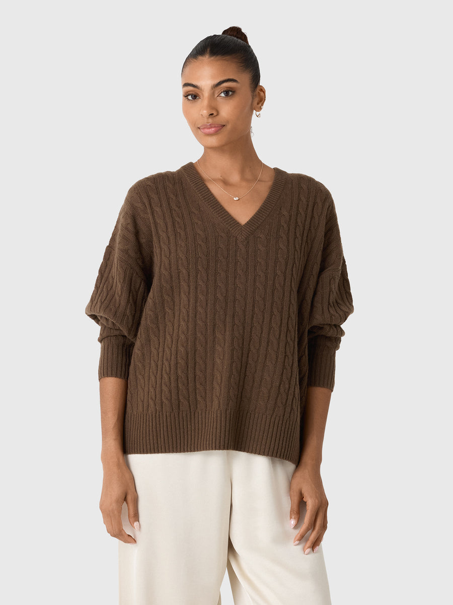 Jenni Kayne Women's Nell V-Neck Sweater - Saint Bernard