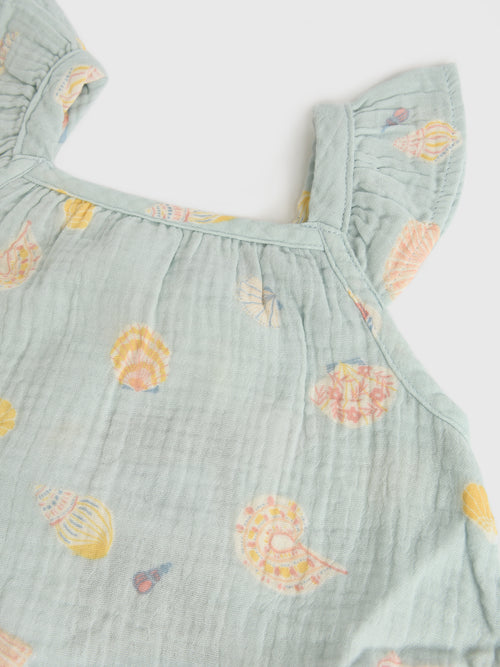 Angel Dear Girls' Pretty Seashells Twirly Sundress