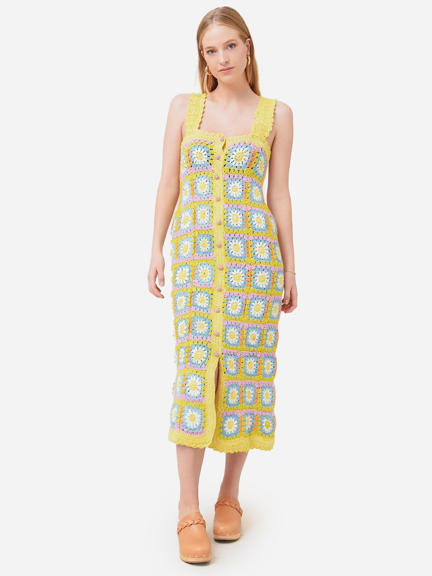 Alemais Women's Petra Crochet Midi Dress - Saint Bernard