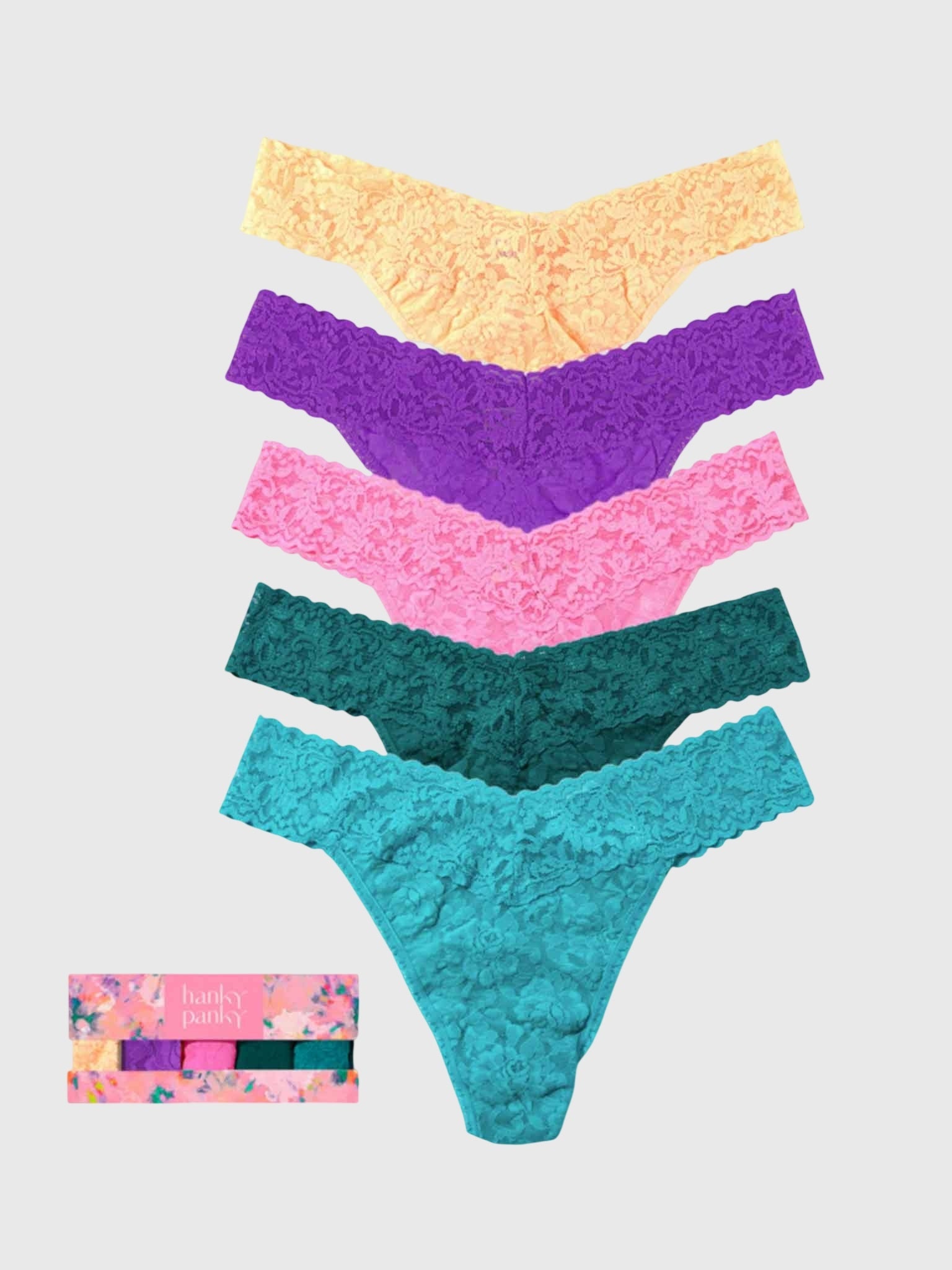 Hanky Panky Women's Signature Lace Original Rise Thong Set - Saint Bernard