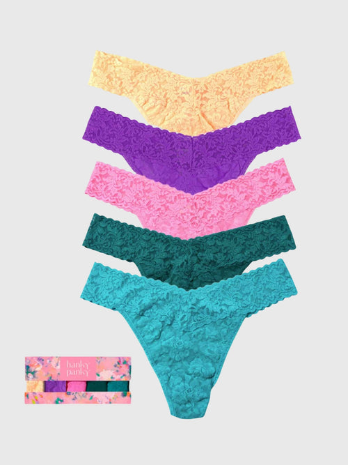 Hanky Panky Women's Signature Lace Original Rise Thong Set - Saint Bernard