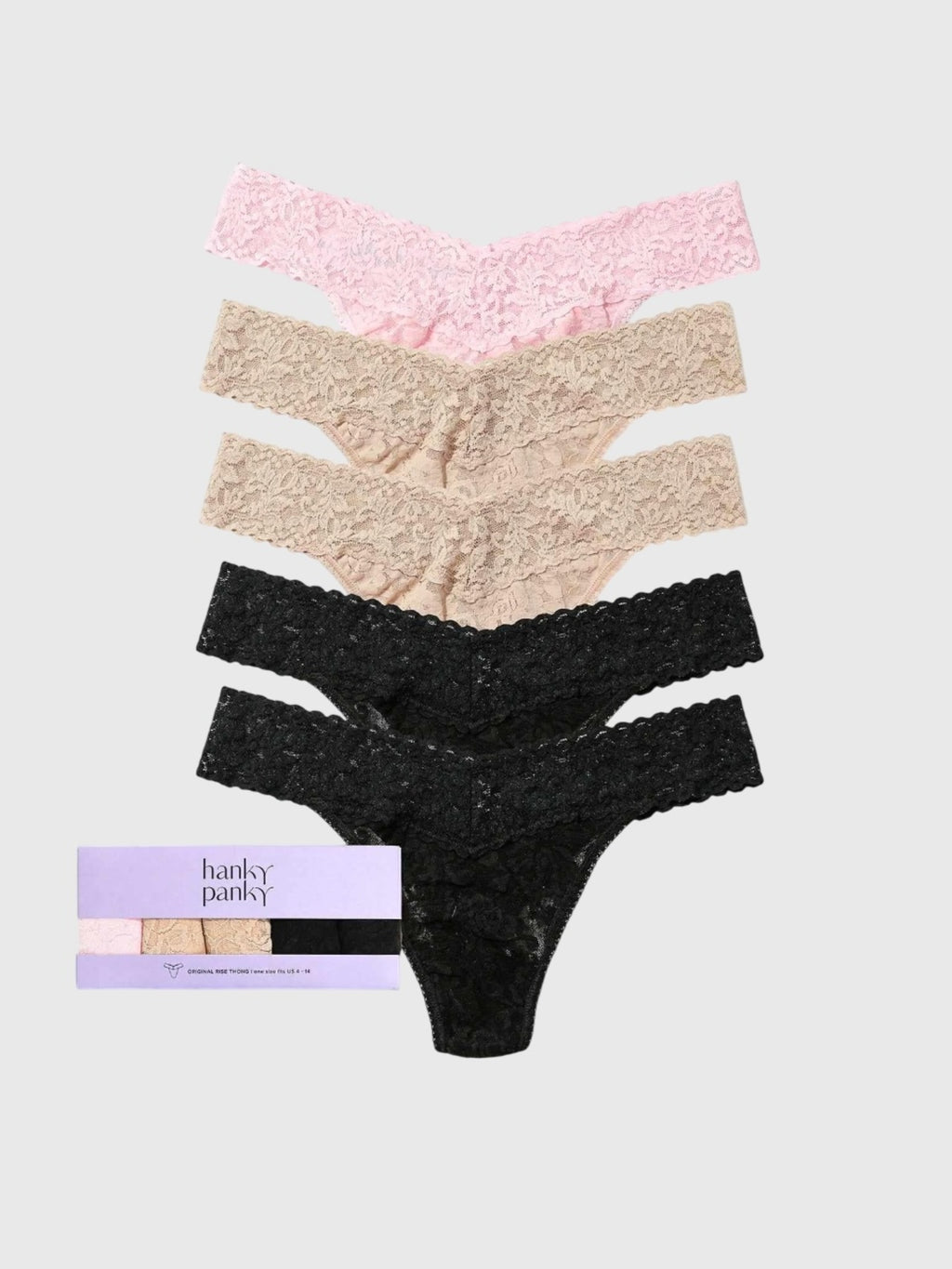 Hanky Panky Women's Signature Lace Original Rise Thong Set - Saint Bernard