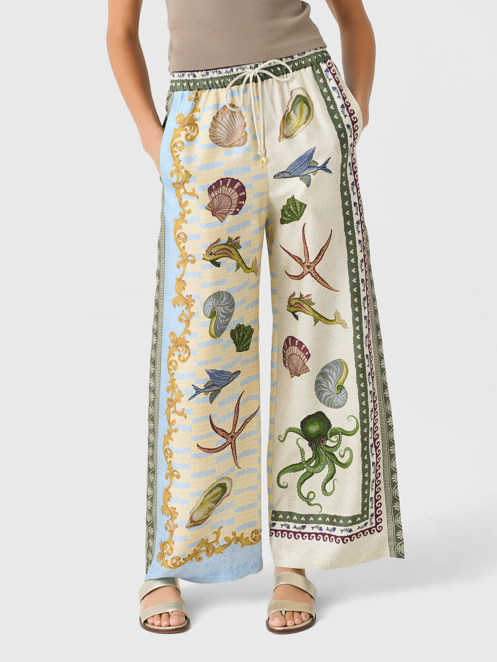 Alemais Women's Bath House Silk Pant - Saint Bernard