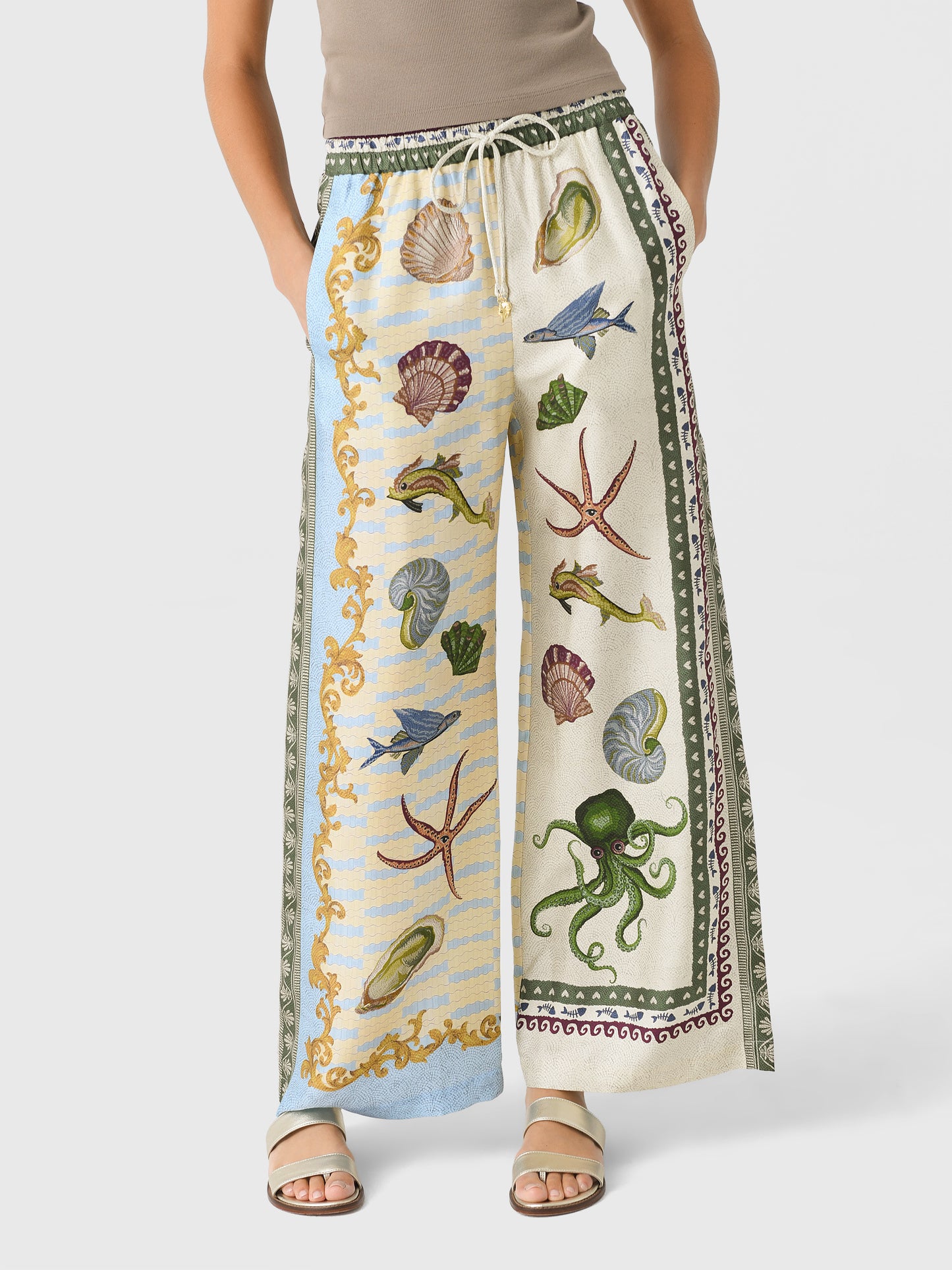 Alemais Women's Bath House Silk Pant - Saint Bernard