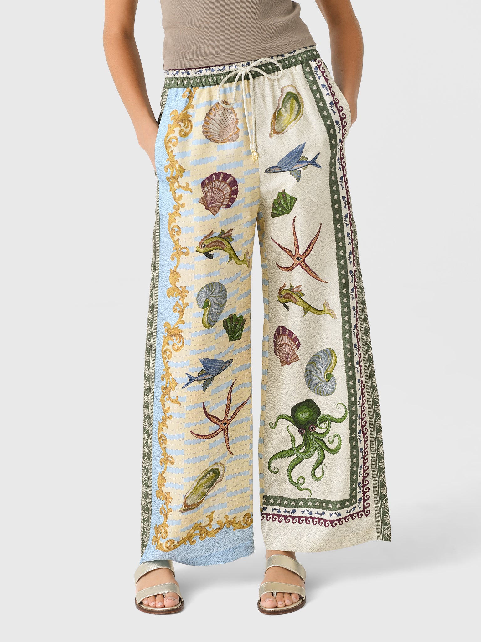 Alemais Women's Bath House Silk Pant - Saint Bernard