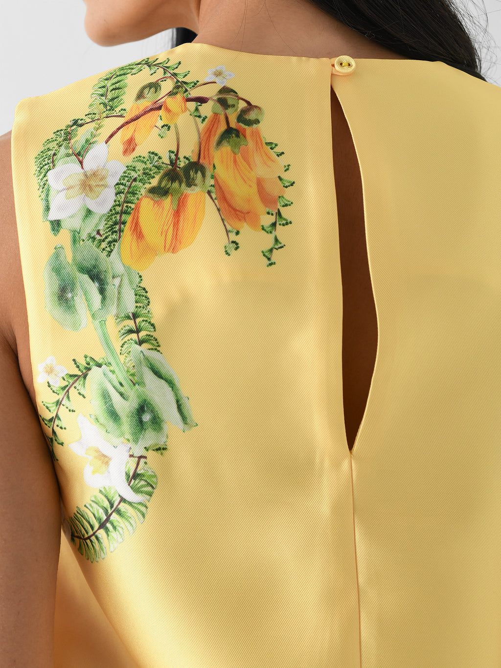 midnight macaw fiesta off-white sleeveless flower mini dress Off-White Midnight Macaw Fiesta LENZING™ ECOVERO™ Euroflax™ Jumpsuit – FARM  Rio