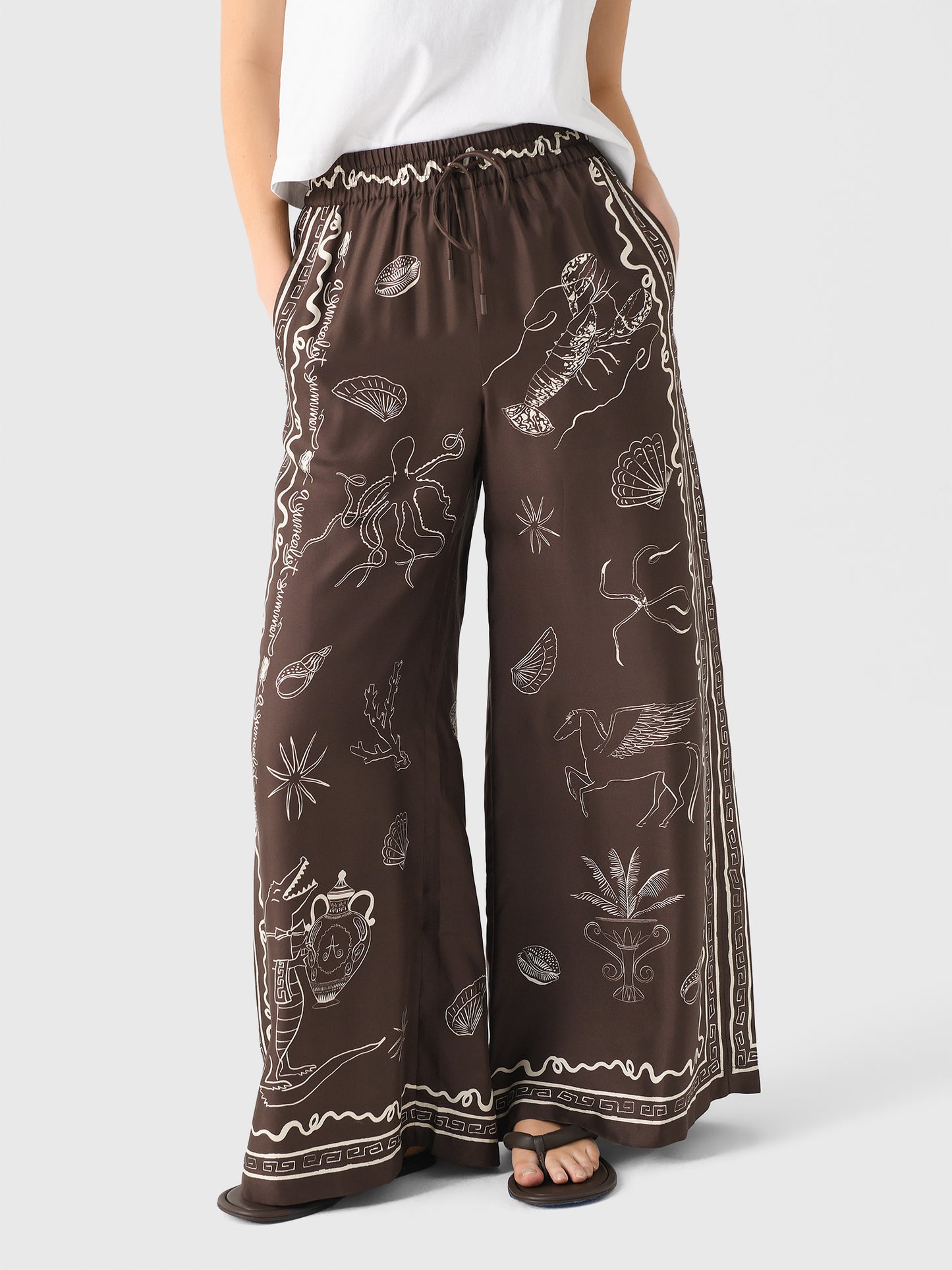 Alemais Women's Sammy Silk Pant - Saint Bernard