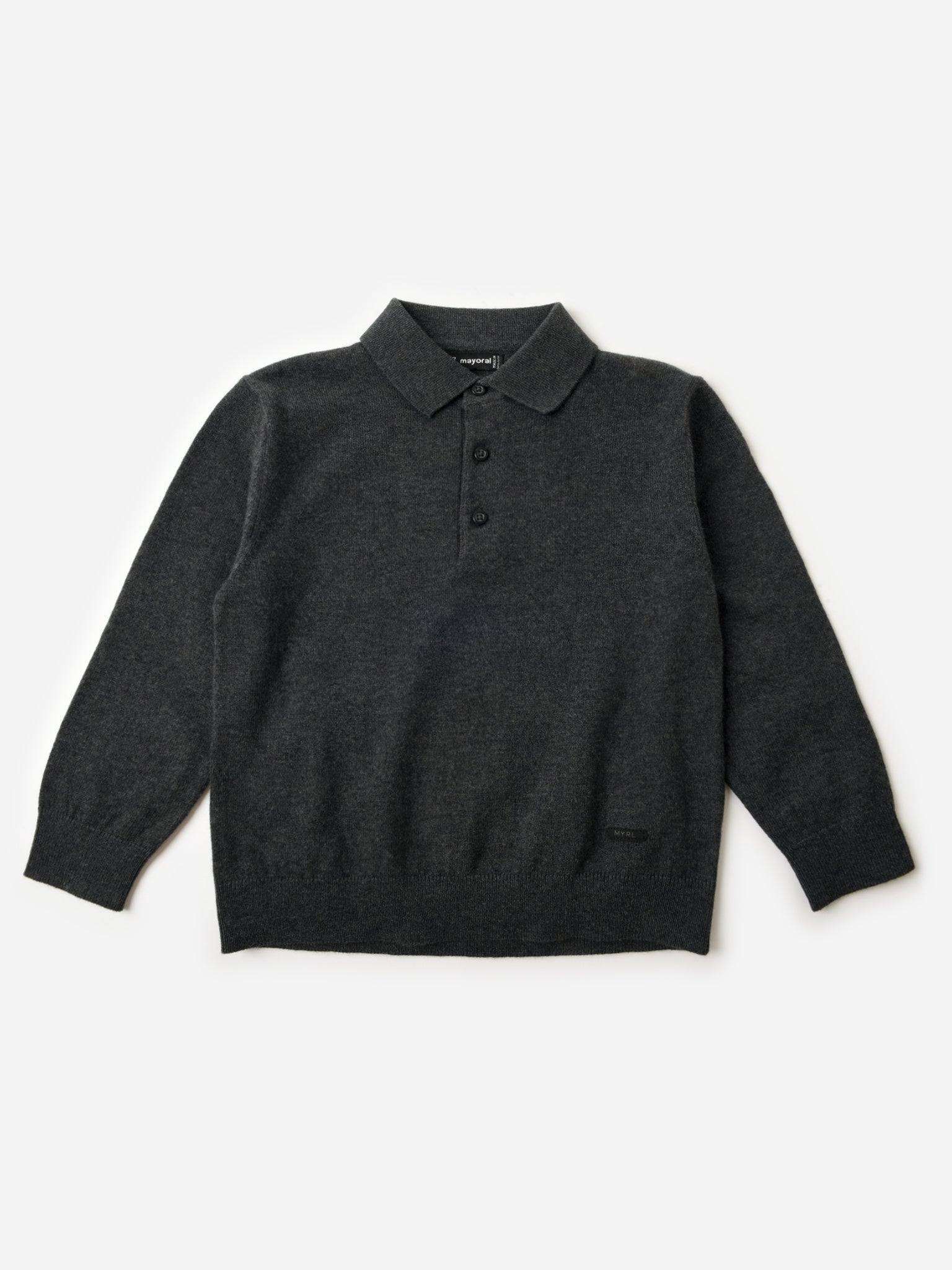 Mayoral Boys' Long Sleeve Knit Polo - Saint Bernard