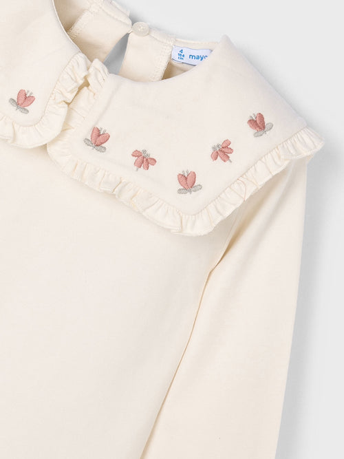 Mayoral Girls' Ruffled Collar Top