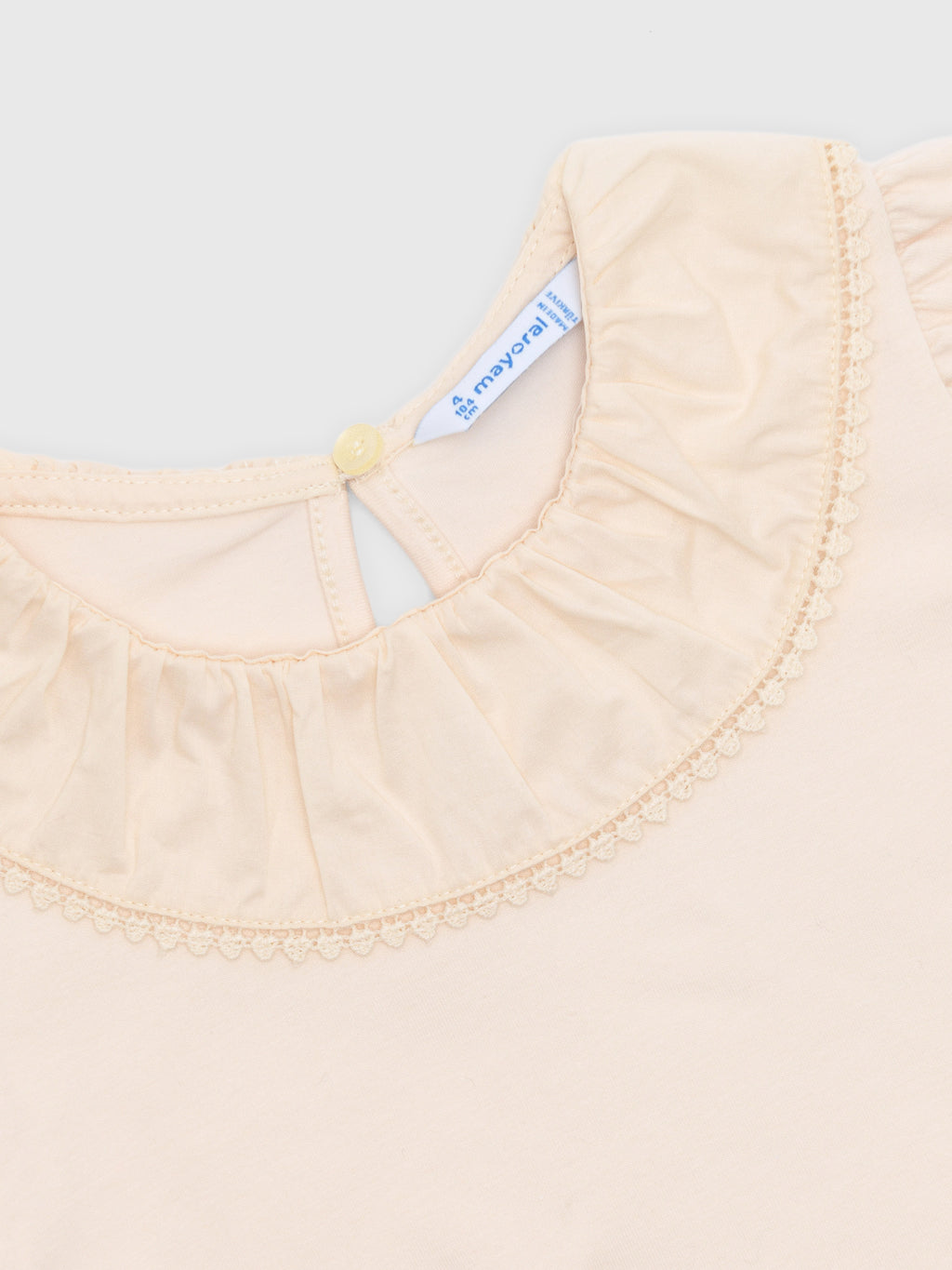 Mayoral Girls' Ruffle Neck Blouse - Saint Bernard