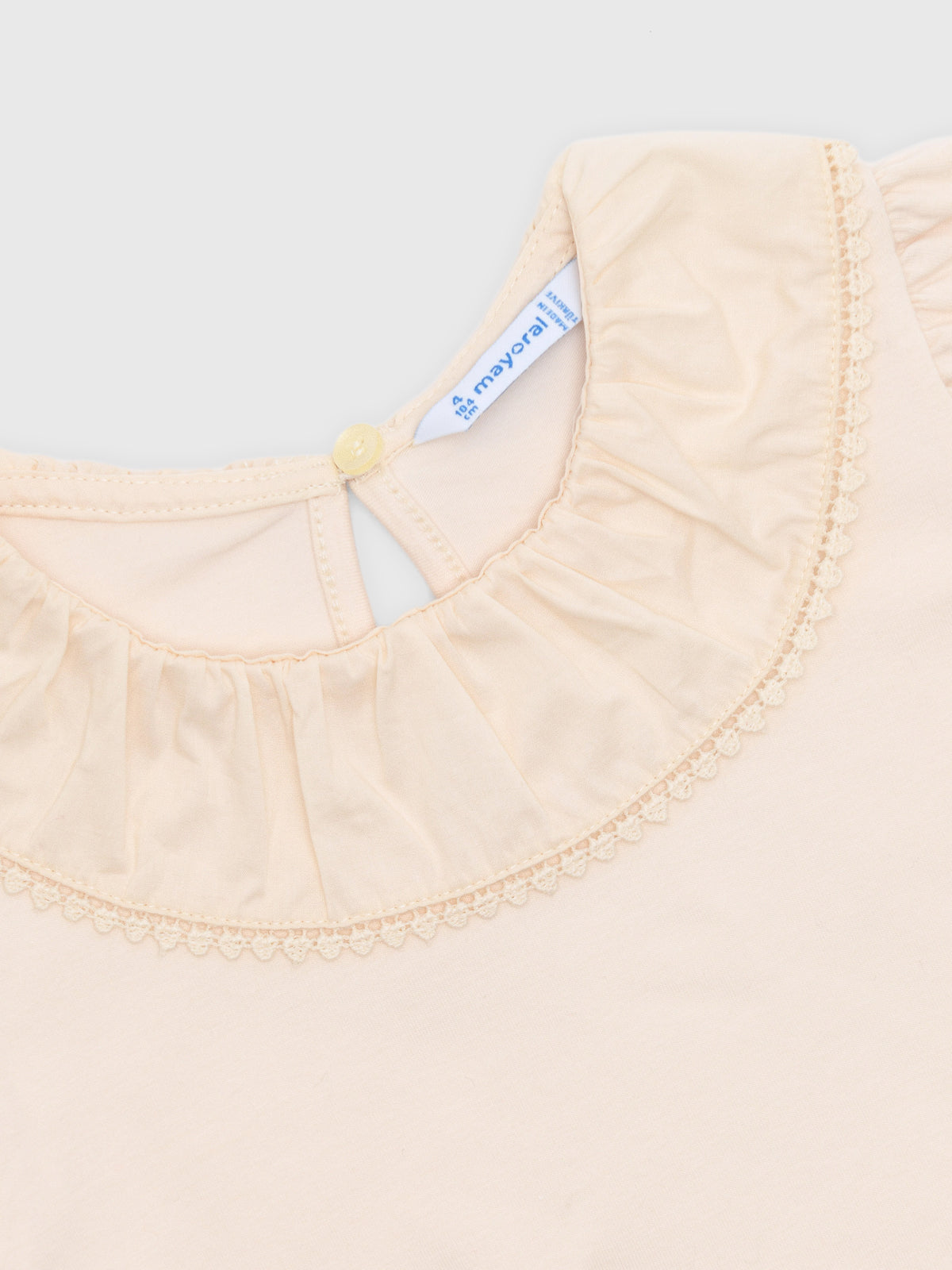 Mayoral Girls' Ruffle Neck Blouse - Saint Bernard