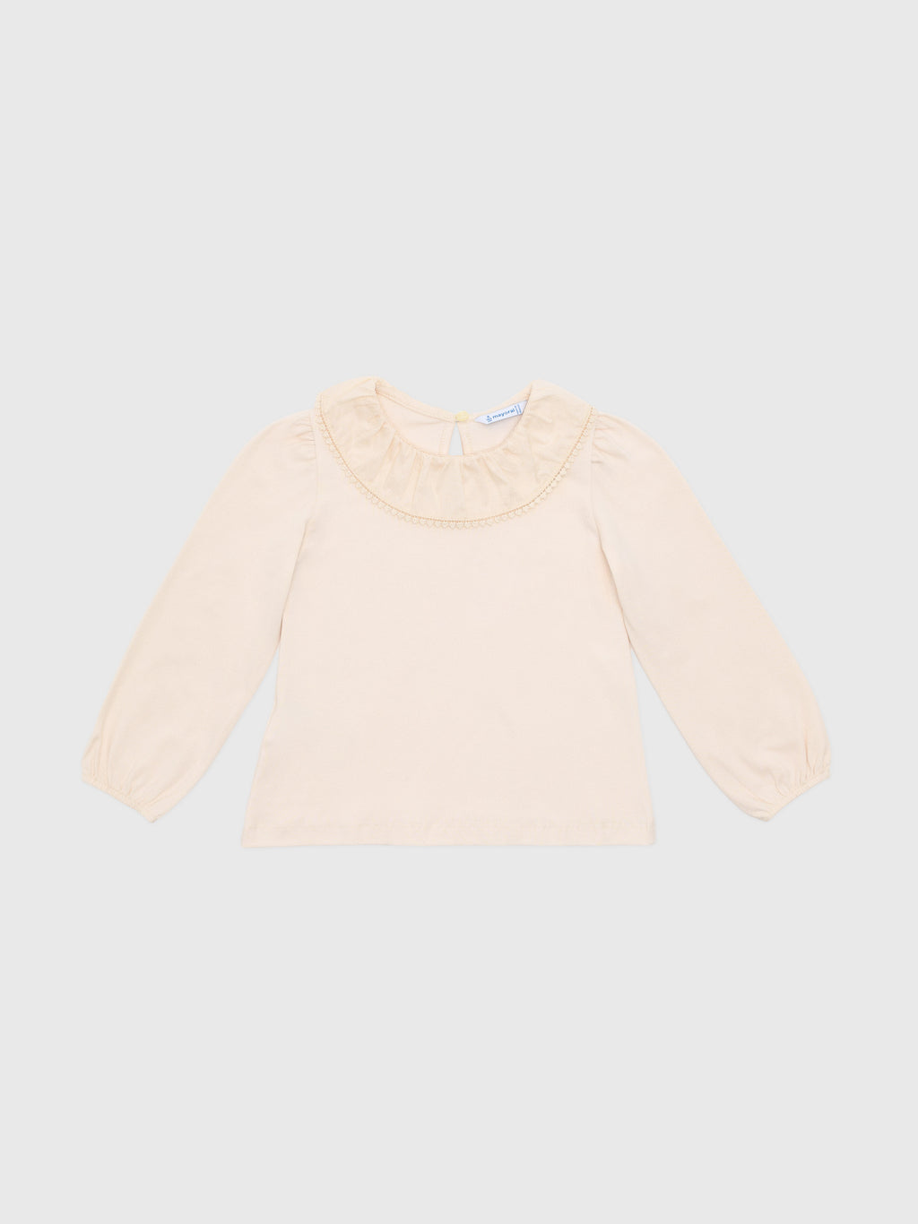 Mayoral Girls' Ruffle Neck Blouse - Saint Bernard