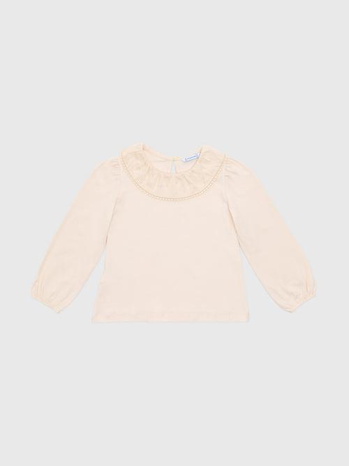 Mayoral Girls' Ruffle Neck Blouse