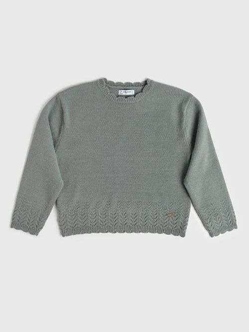 Mayoral Girls' Knitted Smooth Sweater